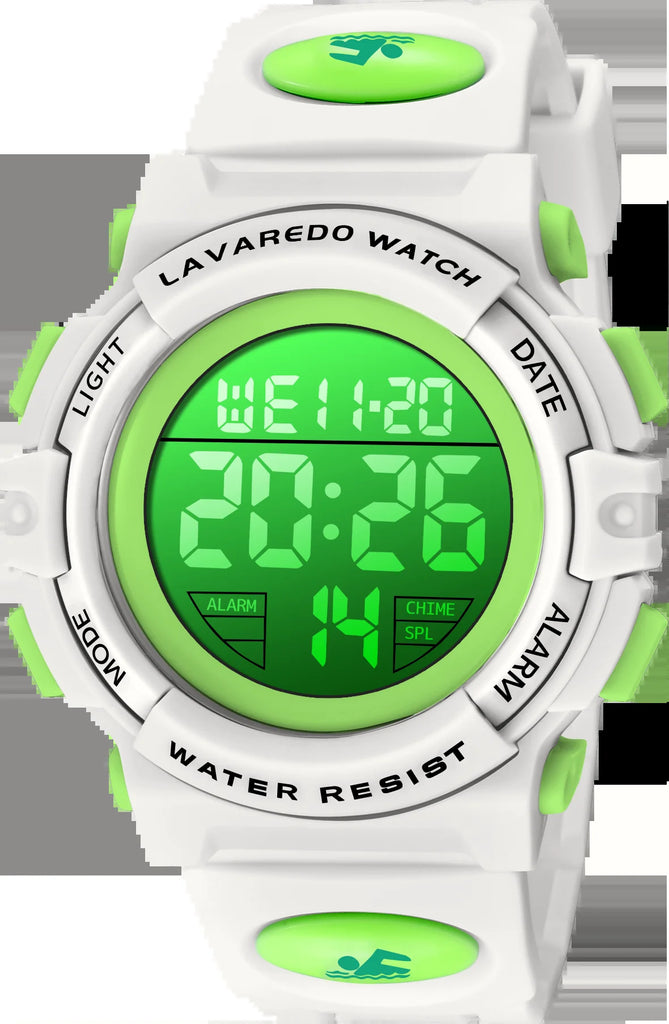 Boy's Digital Sport Outdoor Waterproof LED Wrist Watch with Stopwatch