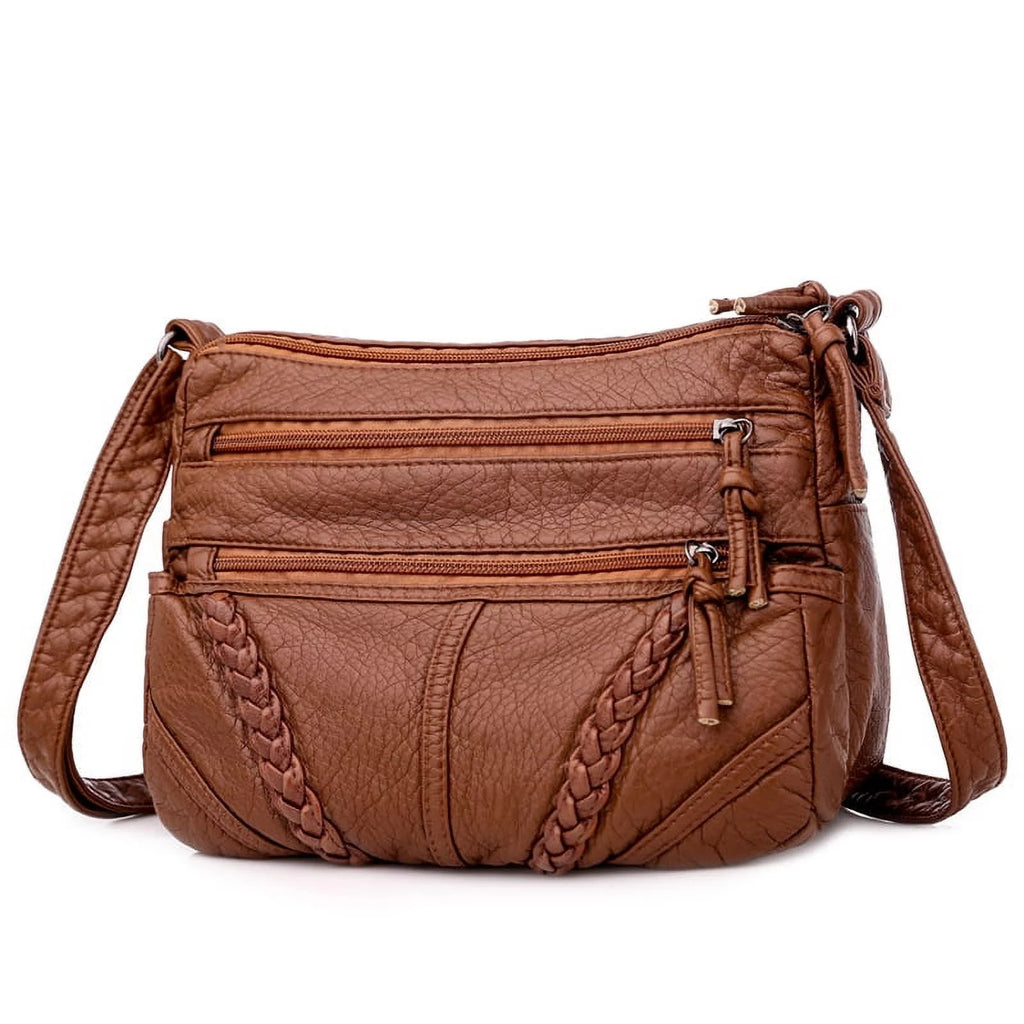Women's Soft Leather Shoulder Bags Classic Casual Crossbody Bag