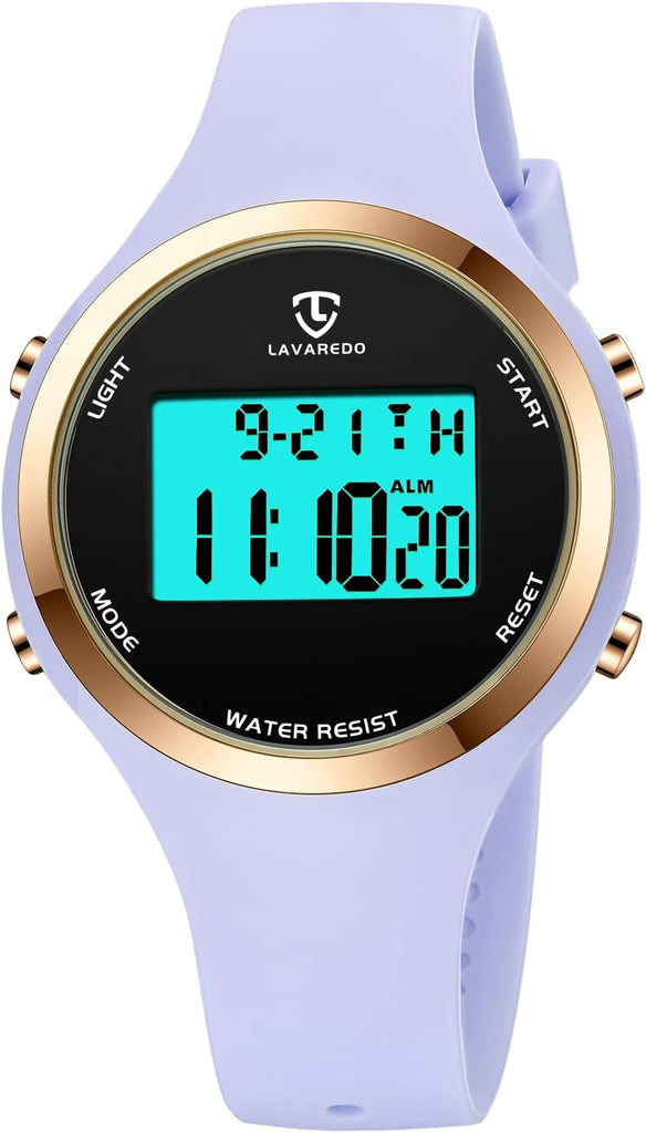 Digital Sport Watch - 3ATM Waterproof Wrist Watch with Alarm Clock