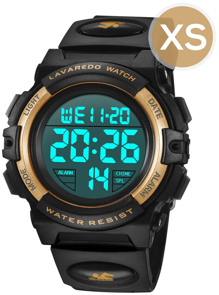 Boy's Digital Sport Outdoor Waterproof LED Wrist Watch with Stopwatch