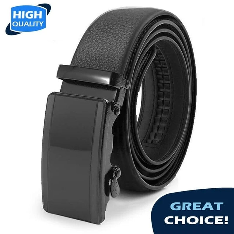 Men's Ratchet Belt with Premium Microfiber Leather - Adjustable with Unique Slide Buckle