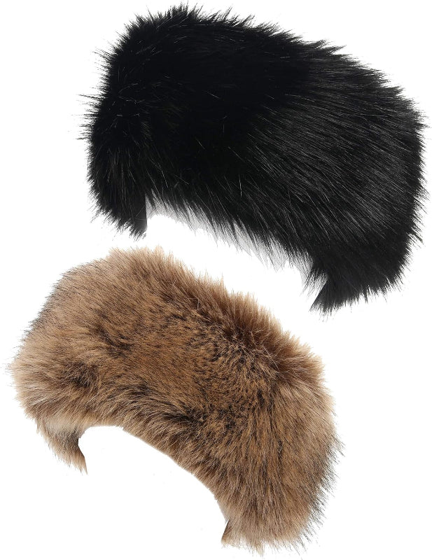 Faux Fur Headband with Stretch Women'S Winter Earwarmer Earmuff