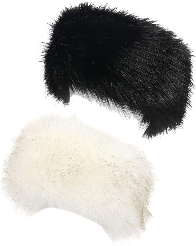 Faux Fur Headband with Stretch Women'S Winter Earwarmer Earmuff