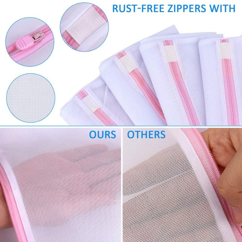 7 Pack Mesh Laundry Wash Bag for Delicates