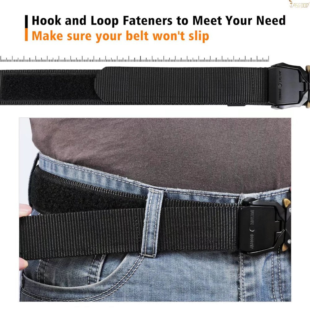 Belts for Men Nylon Belt for Hiking Golf Web Work Belt for Jeans Men'S Black Belt Adjustable Buckle