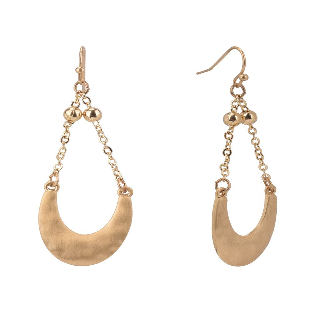  Women's Jewelry, Gold-Tone Soft Hammered Drop Duo Earring Set