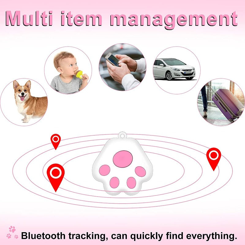 4 Piece Set of Smart Trackable Key Finders - Pet Locators - Keychains GPS Tracking Devices 