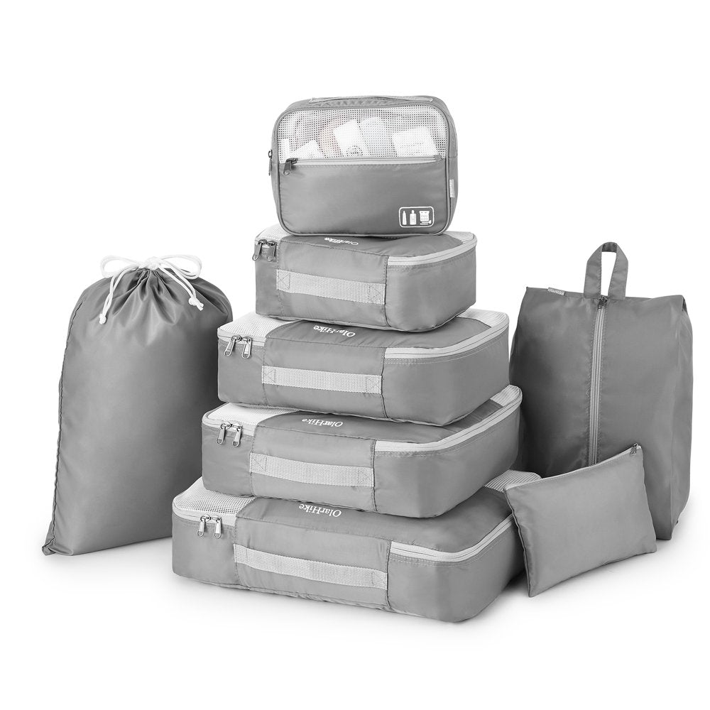 8 Piece Packing Cubes, Travel Luggage Organizers