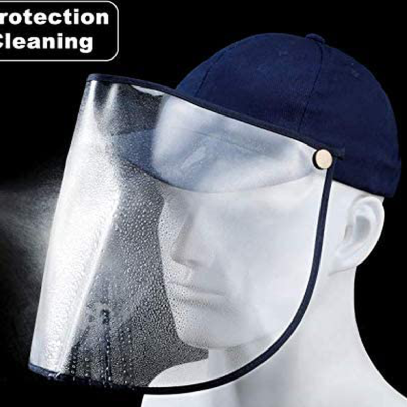 2 Pack Baseball Cap With Removable Face Shield Cover 