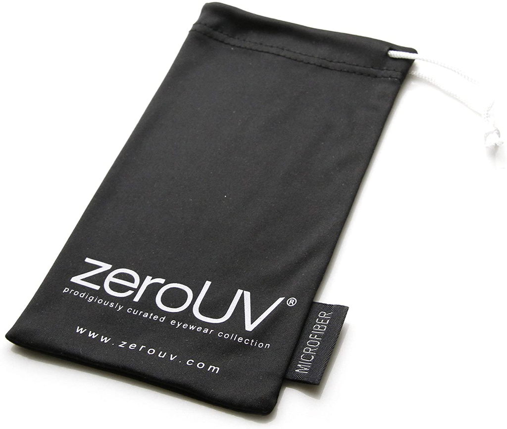 zeroUV - Retro 80's Classic Colored Mirror Lens Square Horn Rimmed Sunglasses for Men Women