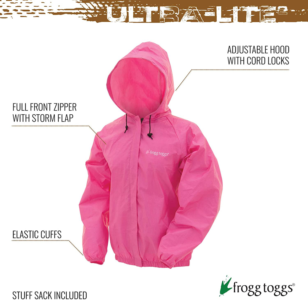 FROGG TOGGS Women's Ultra-Lite2 Waterproof Breathable Rain Jacket