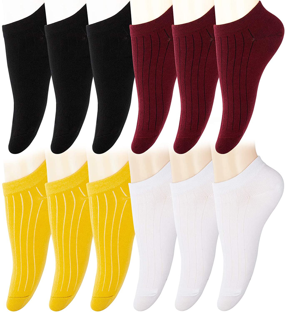 Women's Low Cut Socks,3-15 Pair Ankle No Show Athletic Short Cotton Socks by Sioncy