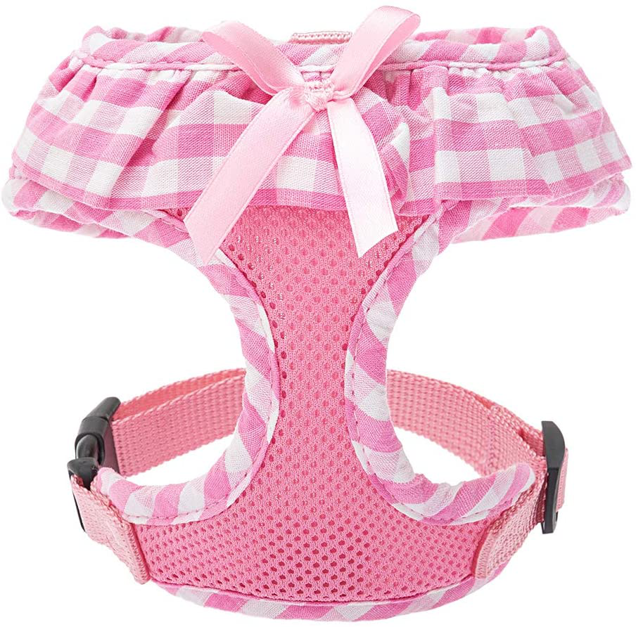 EXPAWLORER Checkered Frills Fashion Puppy Harness for Pets Dog & Cat