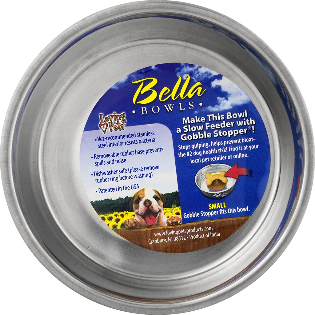 Loving Pets Metallic Bella Bowl, Small, Champagne (7454)