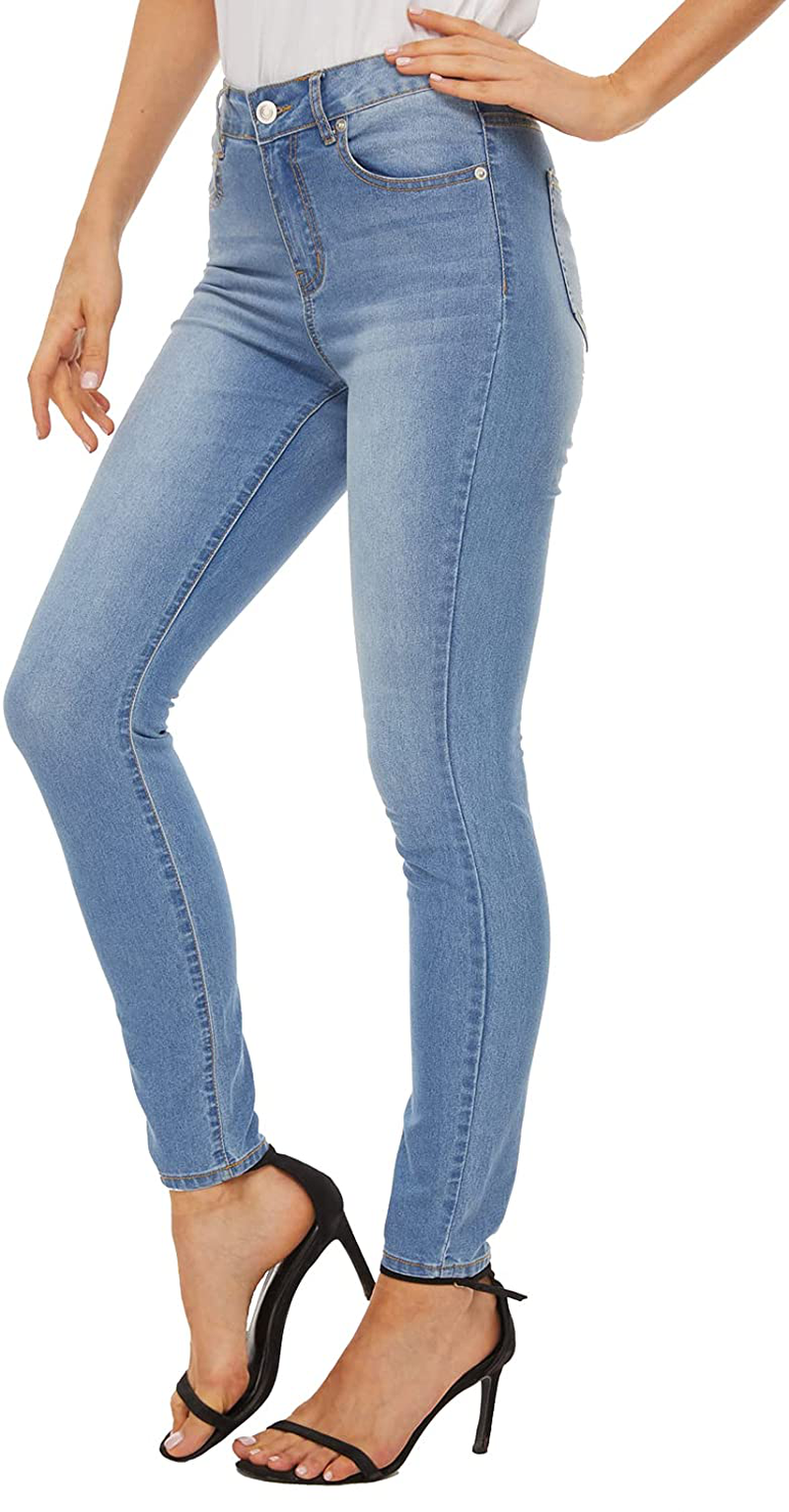 LOUEERA Women's Skinny Jeans Stretchy, Mid-Rise Soft Denim