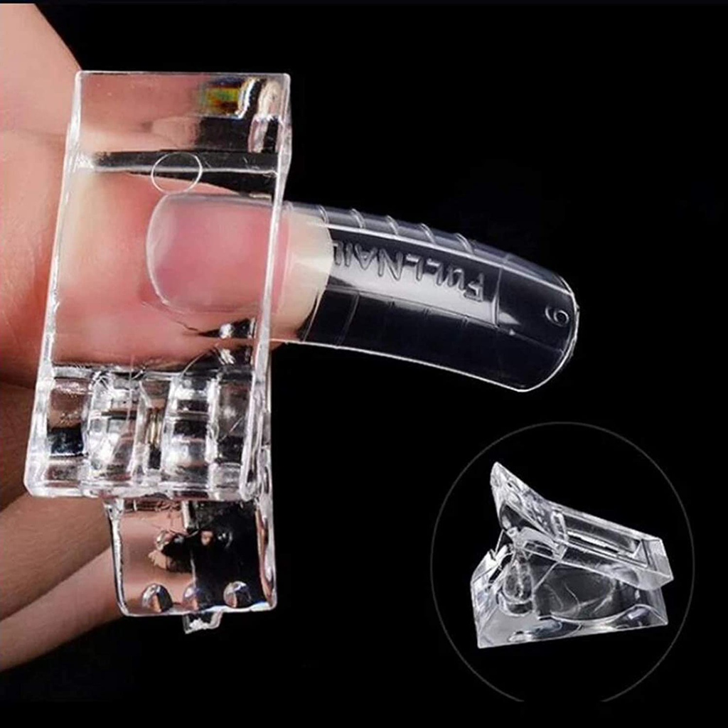 12Pc Gel Nail Tips Forms Molds Clips Nail Extension Quick Building Clamp Manicure Fingernails DIY Tools