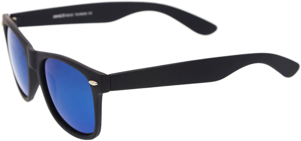 zeroUV - Classic Colored Mirror Lens Square Horn Rimmed Sunglasses for Men  Women