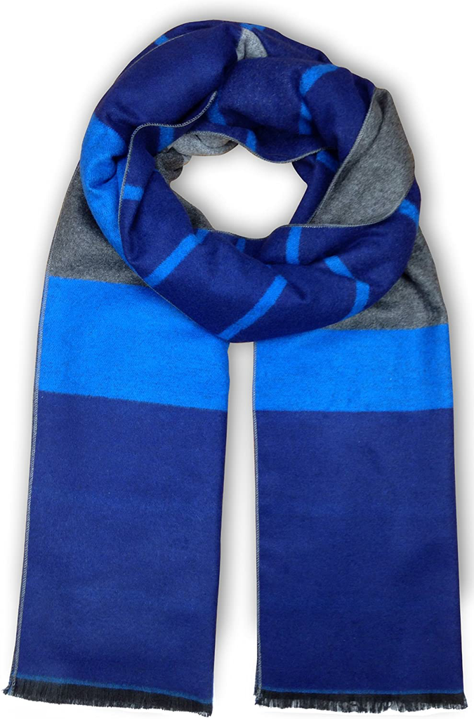 Bleu Nero Luxurious Winter Scarf Premium Cashmere Feel Unique Design Selection