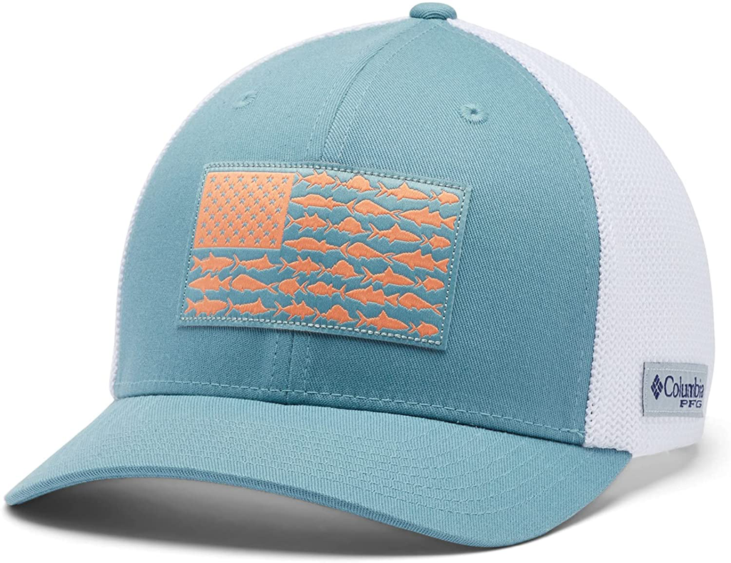 Columbia Unisex-Adult PFG Mesh Fish Flag Ball Cap