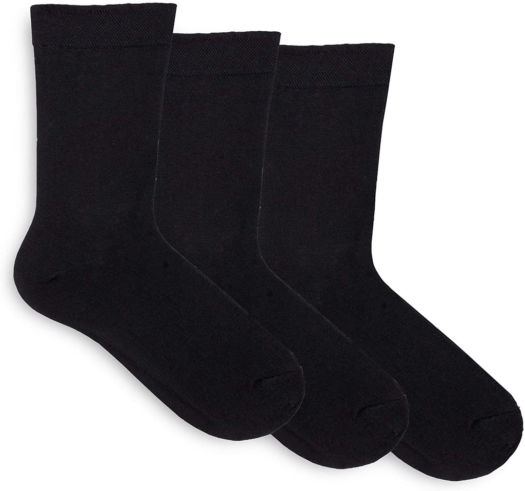 Hue Women's Solid Femme Top Sock 3 Pack