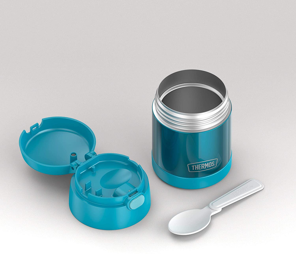 Stainless Steel Vacuum Insulated Kids Food Jar with Folding Spoon, Navy New