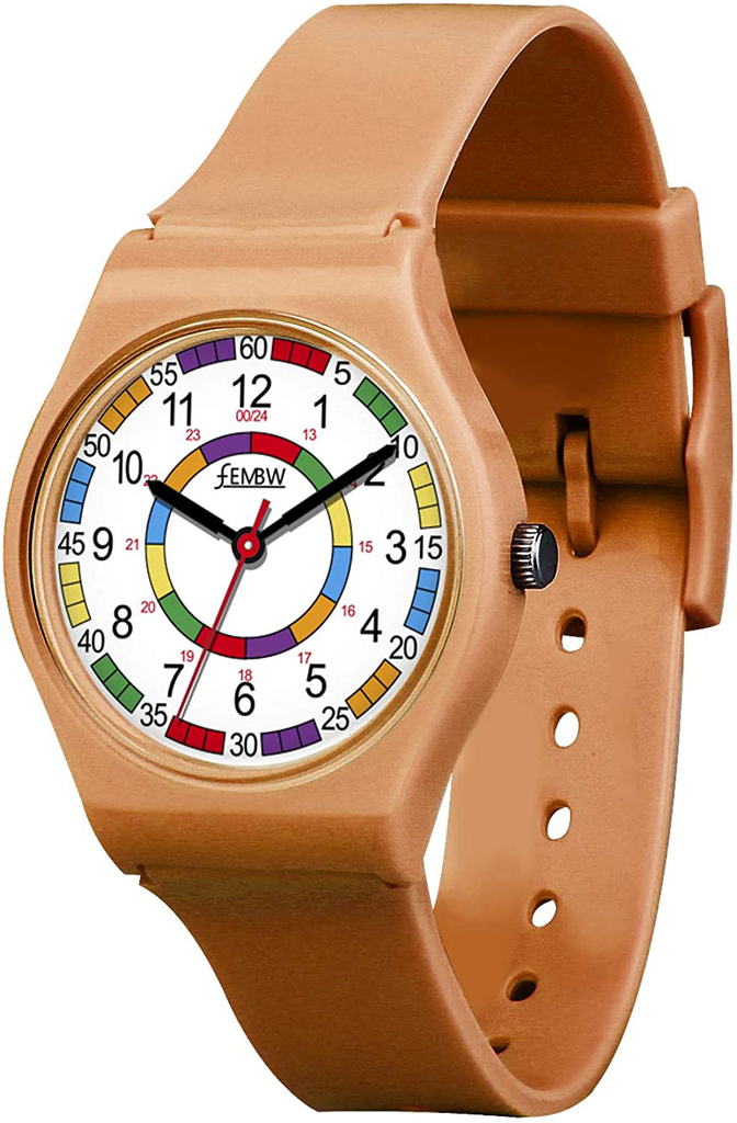 Colorful Plastic Analog Watch for Teens, 30M Water Resistant