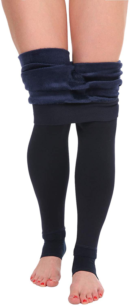 ATHVOTAR Fleece Lined Winter Warm Leggings for Women Thick Thermal Velvet Tights