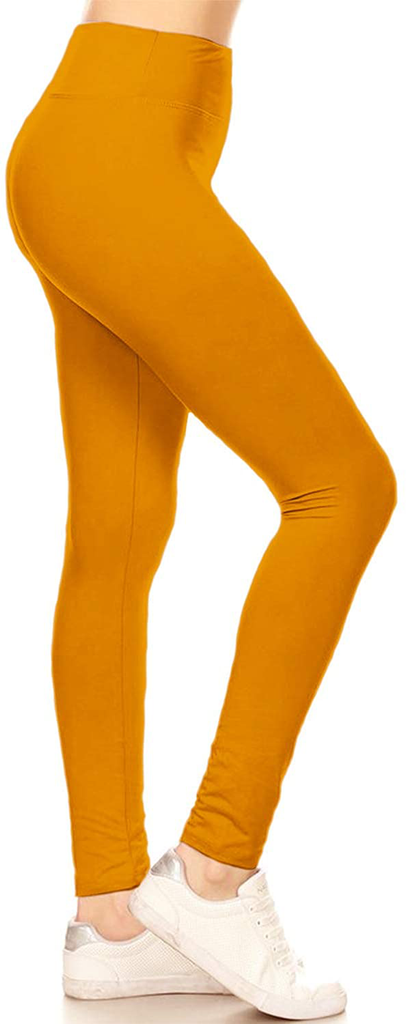 Leggings Depot Yoga Waist REG/Plus Women's Buttery Soft Fashion Leggings