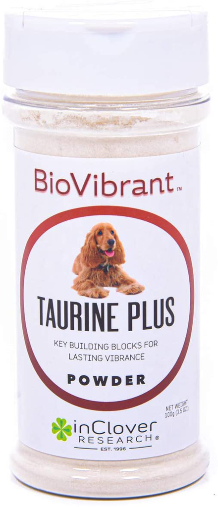 InClover, Dog Heart Health Supplement BioVibrant, Helps Support Dog Heart Health, Dog Supplement Treat Powder with Taurine Helps Pet Heart Health and Dog Weight Management, Dog Immune Support
