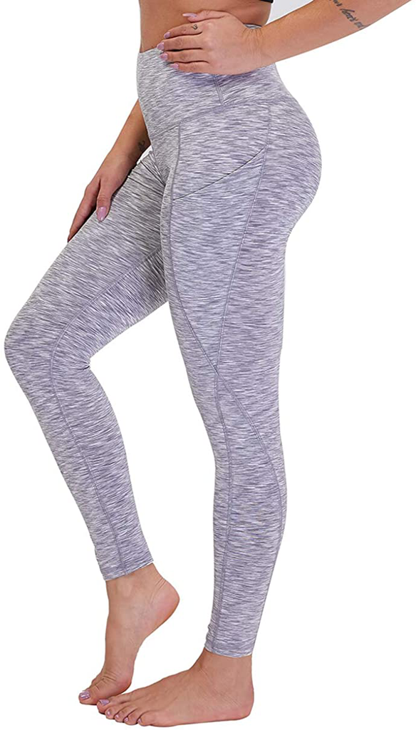 GAYHAY High Waist Yoga Pants with Pockets for Women - Soft Tummy Control 4 Way Stretch Capri Leggings for Workout Running