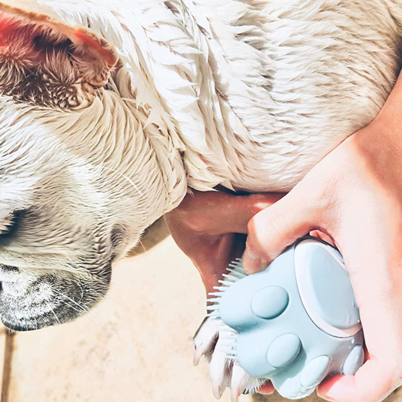 Ctpeng Dog Bath Brush Pet Shampoo Brush for Soothing Massaging Washing Deshedding