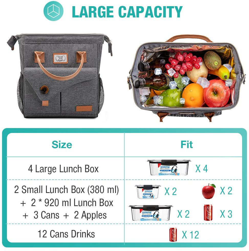 Lekesky Lunch Bag for Women Insulated Lunch Box for Work Tote