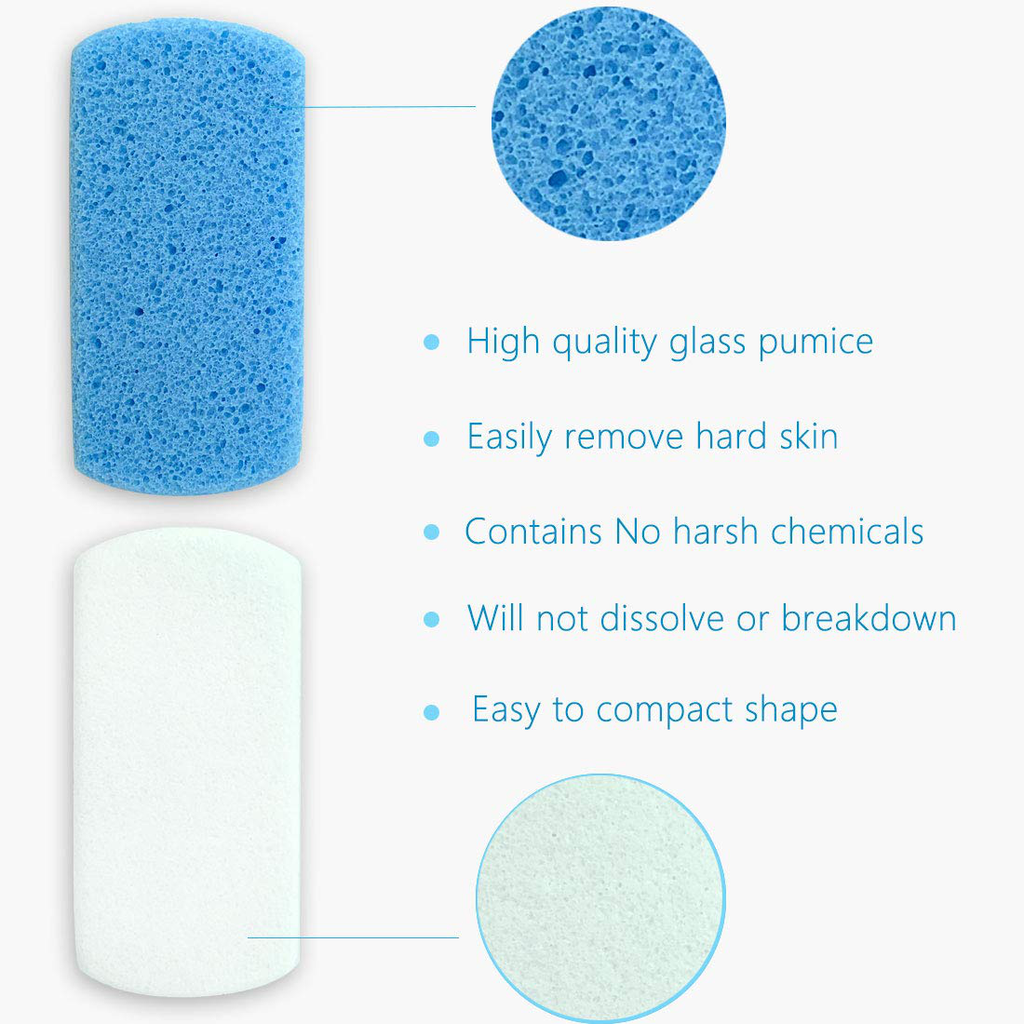 Maryton Glass Pumice Stone for Feet, Callus Remover and Foot Scrubber & Pedicure Exfoliator Tool Pack of 2