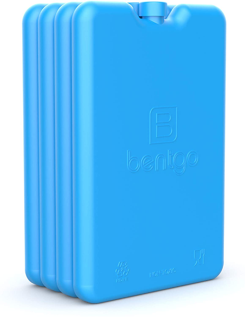 Bentgo Ice Lunch Chillers - Ultra-Thin Ice Packs Perfect for Everyday Use in Lunch Bags, Lunch Boxes and Coolers - 4 Pack (Blue)