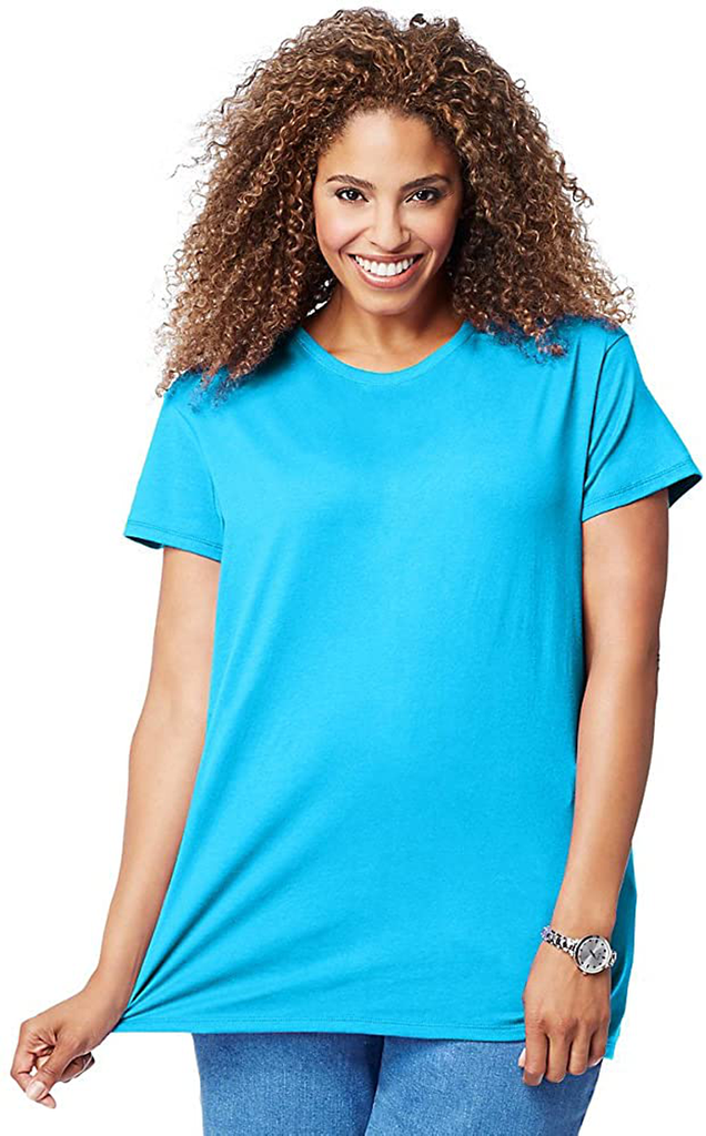 JUST MY SIZE Women's Plus-Size Short Sleeve Crew Neck Tee