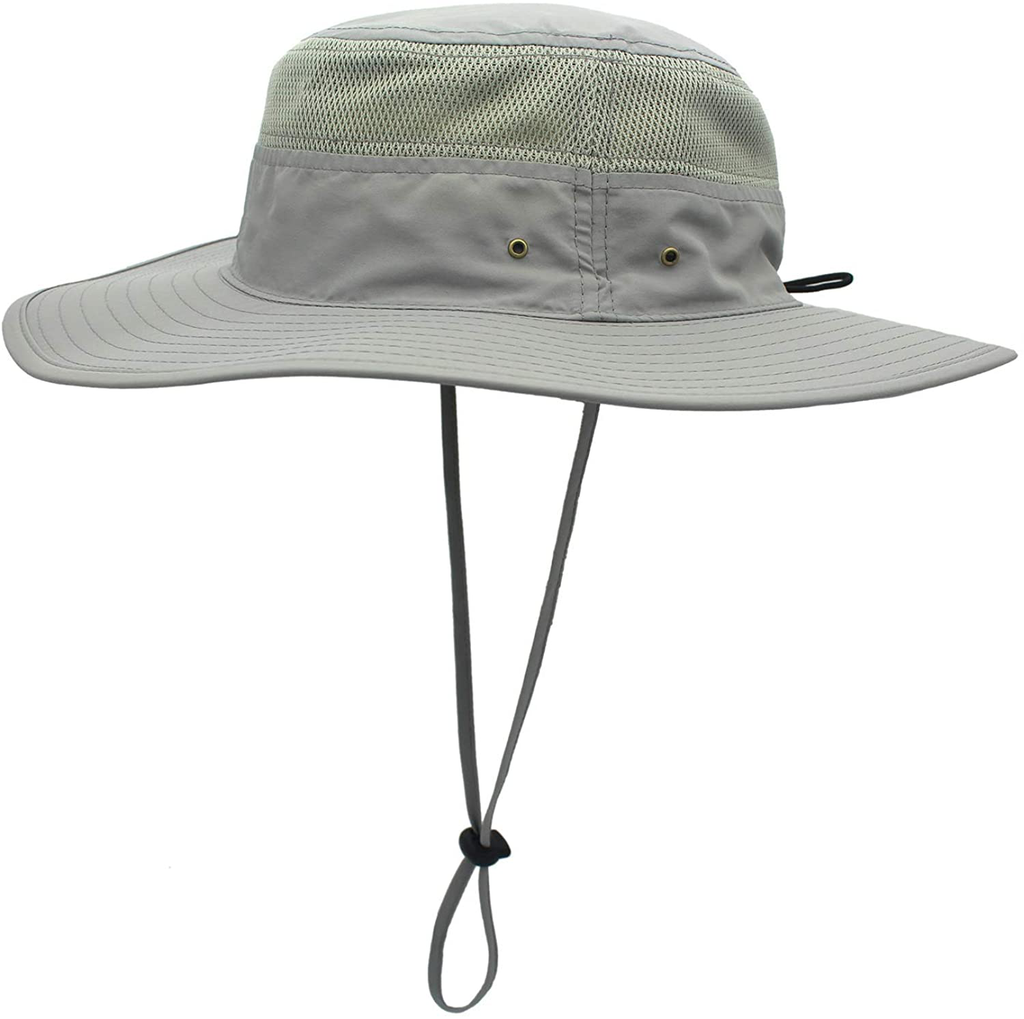 Home Prefer Men's Sun Hat UPF 50+ Wide Brim Bucket Hat Windproof Fishing Hats