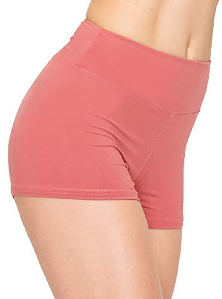 ALWAYS Women Workout Yoga Shorts - Premium Buttery Soft Solid Stretch Cheerleader Running Dance Volleyball Short Pants