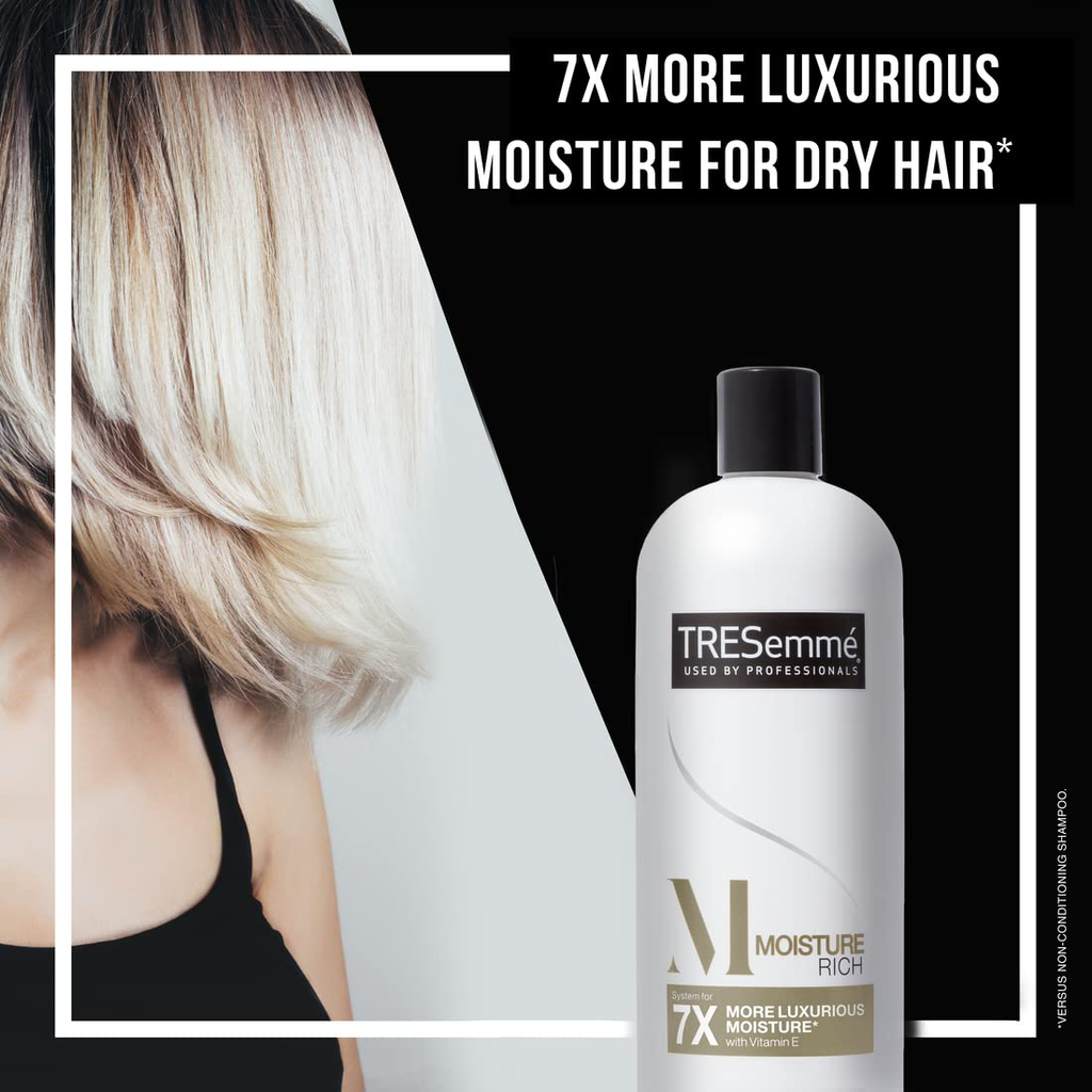 Tresemmé Conditioner for Dry Hair Moisture Rich Professional Quality Salon-Healthy Look and Shine Formulated with Vitamin E and Biotin, 28 Oz