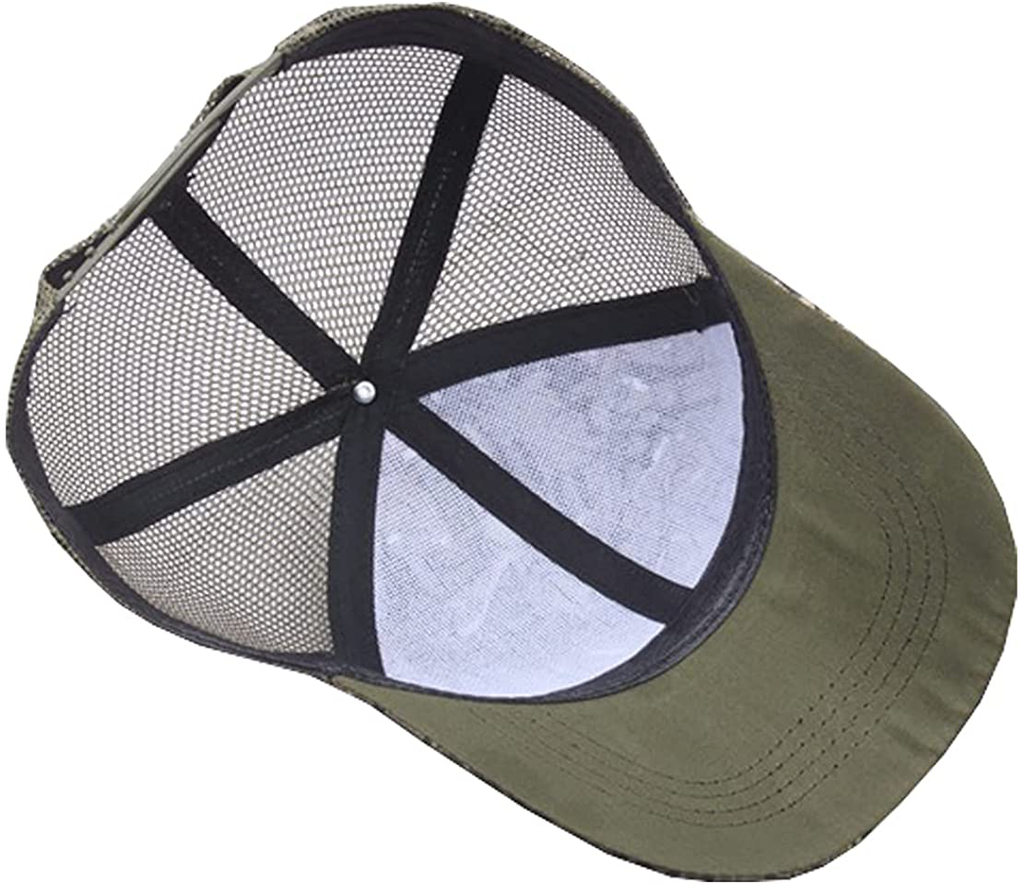 Foetest Adjustable Baseball Cap Camouflage Mesh Hat Sports Net Cap Sport Summer Hat Military Cap