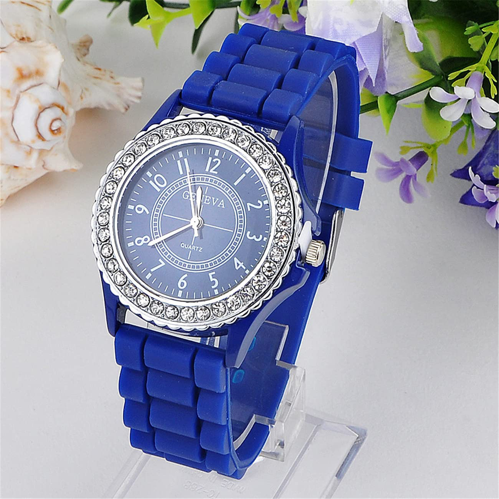Cdybox Women’S Wholesale Watches Pack Silicone Band Lady Girl Rhinestone Wristwatch