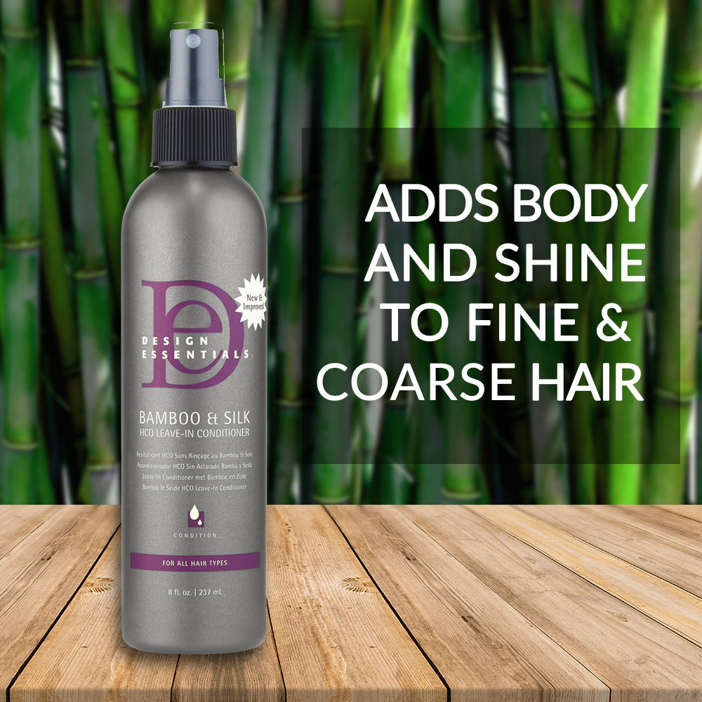 Design Essentials Natural Bamboo & Silk HCO Strengthening Leave-In Conditioner for All Hair Types