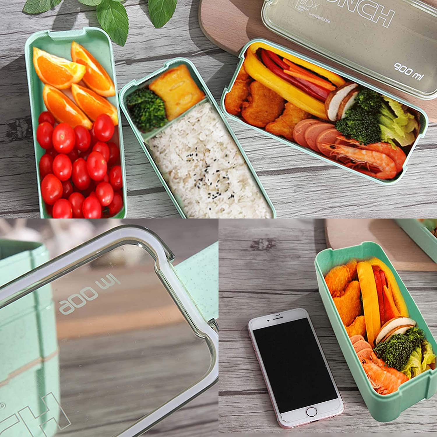 2024 Japanese Bento Box Adult Lunch Box,stackable 3 Layer Bento Box With  Sauce Container