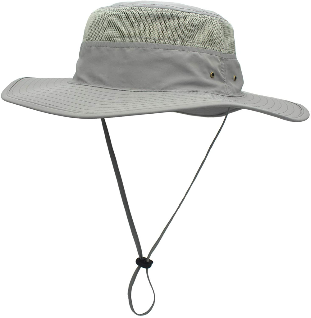 Home Prefer Men's Sun Hat UPF 50+ Wide Brim Bucket Hat Windproof Fishing Hats