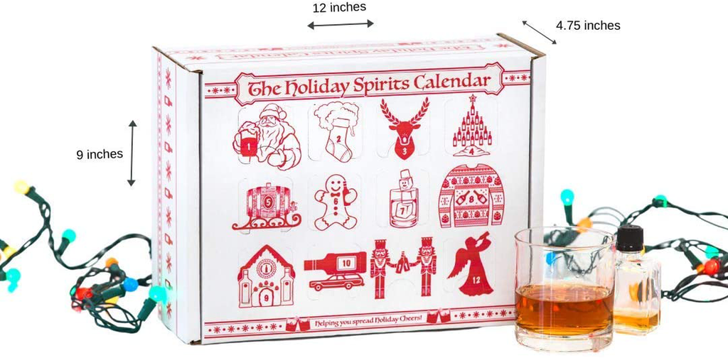 Advent Calendar for Alcohol & Adults | Gift Booze & Wine for Christmas 2021 | Great White Elephant & Holiday Party Hostess Present Idea | Alcohol Not Included (1, Wine)