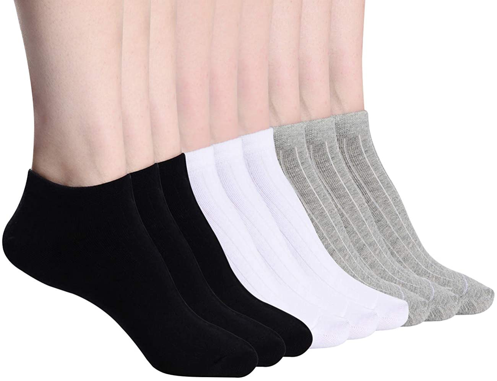 Women's Low Cut Socks,3-15 Pair Ankle No Show Athletic Short Cotton Socks by Sioncy