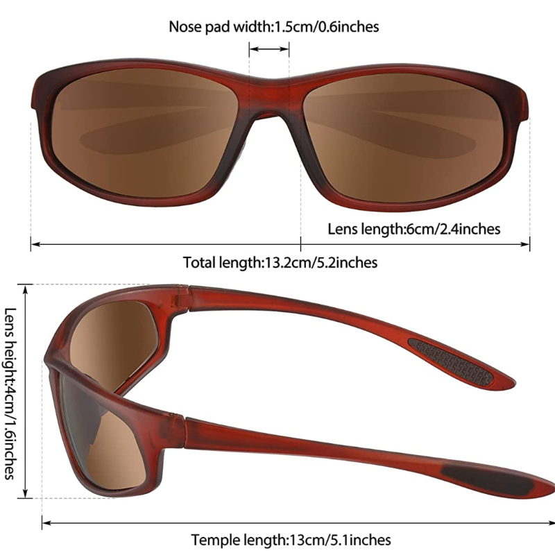 3 Pairs Polarized Sport Sunglasses - Driving Fishing Sports