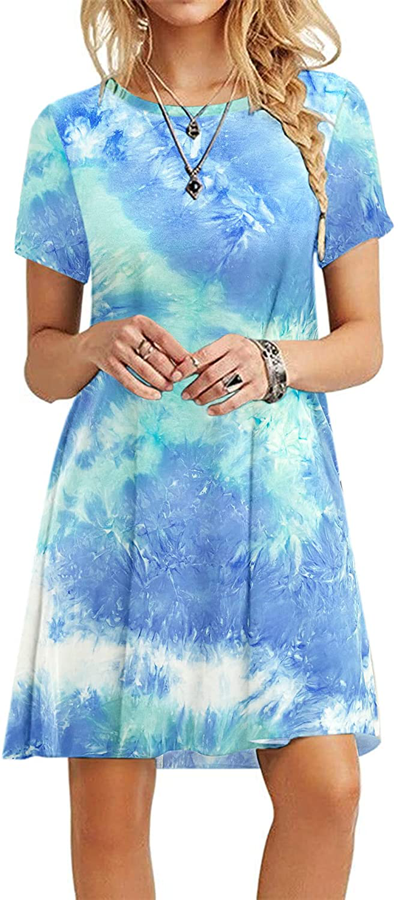 MOLERANI Women's Casual Plain Simple T-Shirt Loose Dress – MODAndME