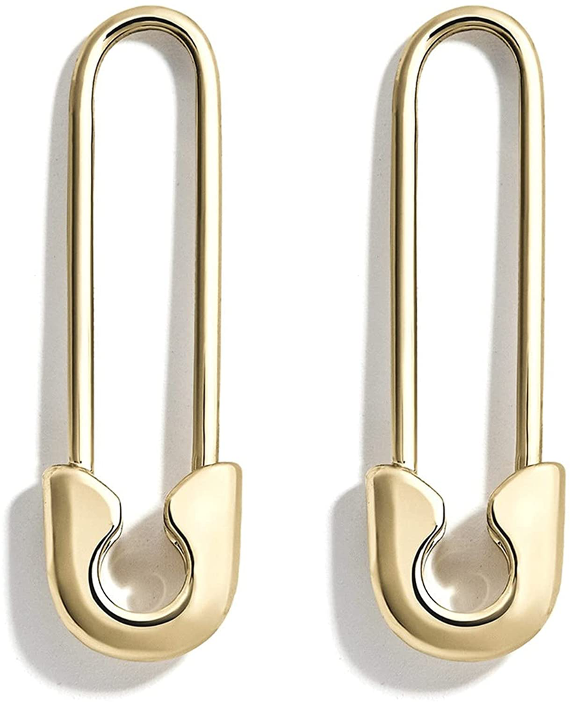 1 Pair Lock Safety Pin Cartilage Drop Dangle Earrings for Women Girl Men Teens Jewelry Gifts Minimalist Earrings Personalized Stainless Steel Alloy Punk Gothic Simple