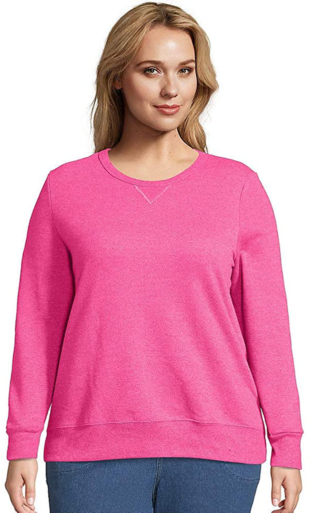 Just My Size Women's Plus-Size EcoSmart Sweatshirt with V-Notch