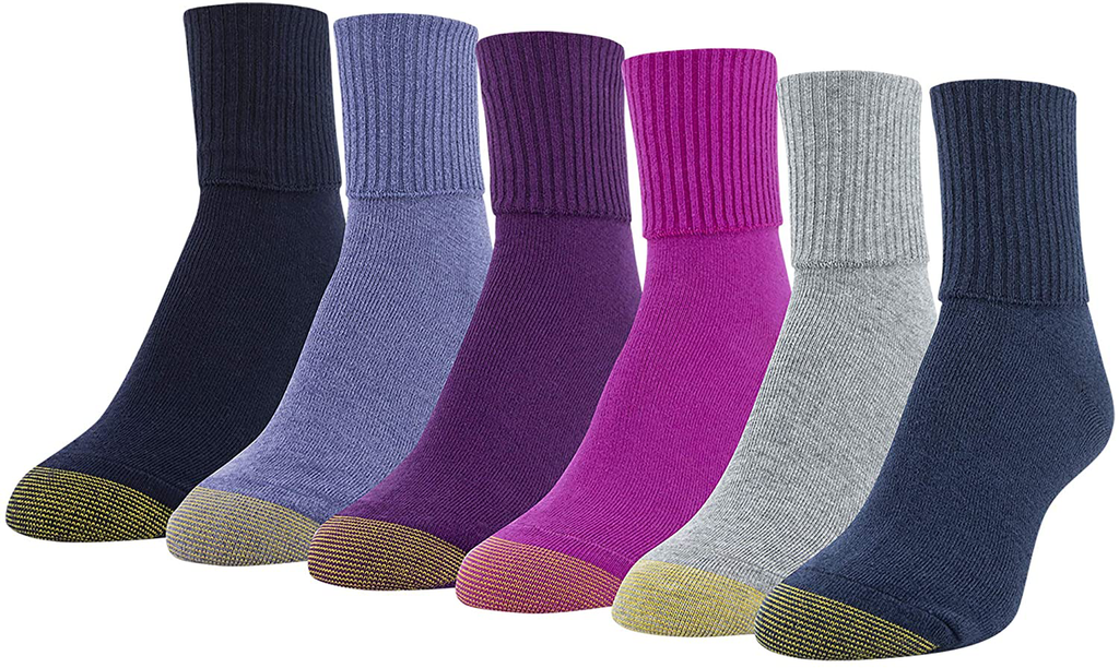 Gold Toe Women's Classic Turn Cuff Socks, Multipairs